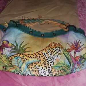 Anuschka hand painted genuine leather handbag
